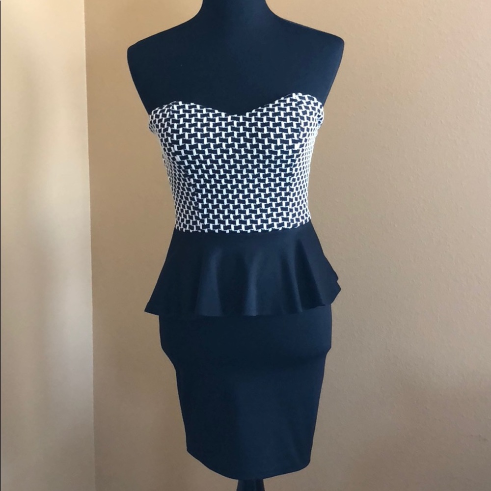 Strapless cocktail dress